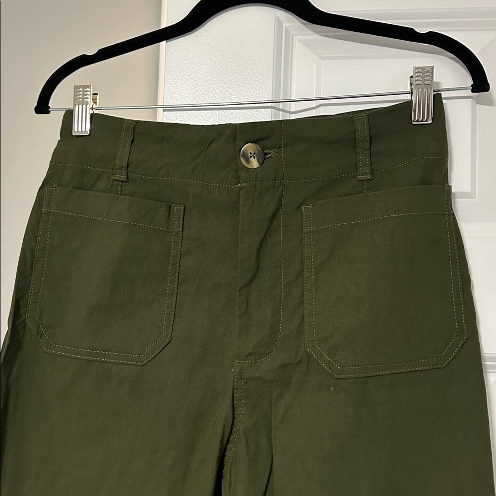 Anthropologie Maeve Colette Magic Fabric Crop Wide-Leg Pants - Picture 3 of 5